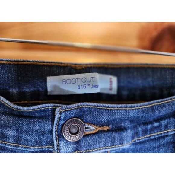Levi Strauss And Co 515 Womens Boot Cut Blue Denim Jeans Size 16 - Picture 6 of 16